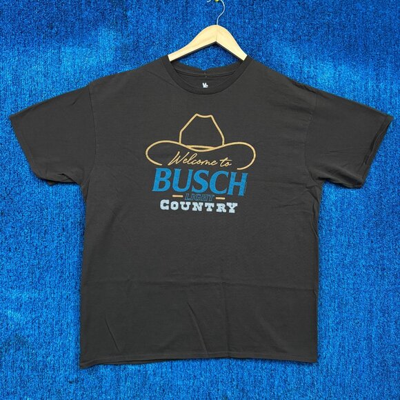 Busch Light Country Beer Brown T-Shirt Size Large - Picture 1 of 4